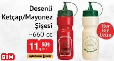 DESENLİ  KETÇAP/MAYONEZ ŞİŞESİ
